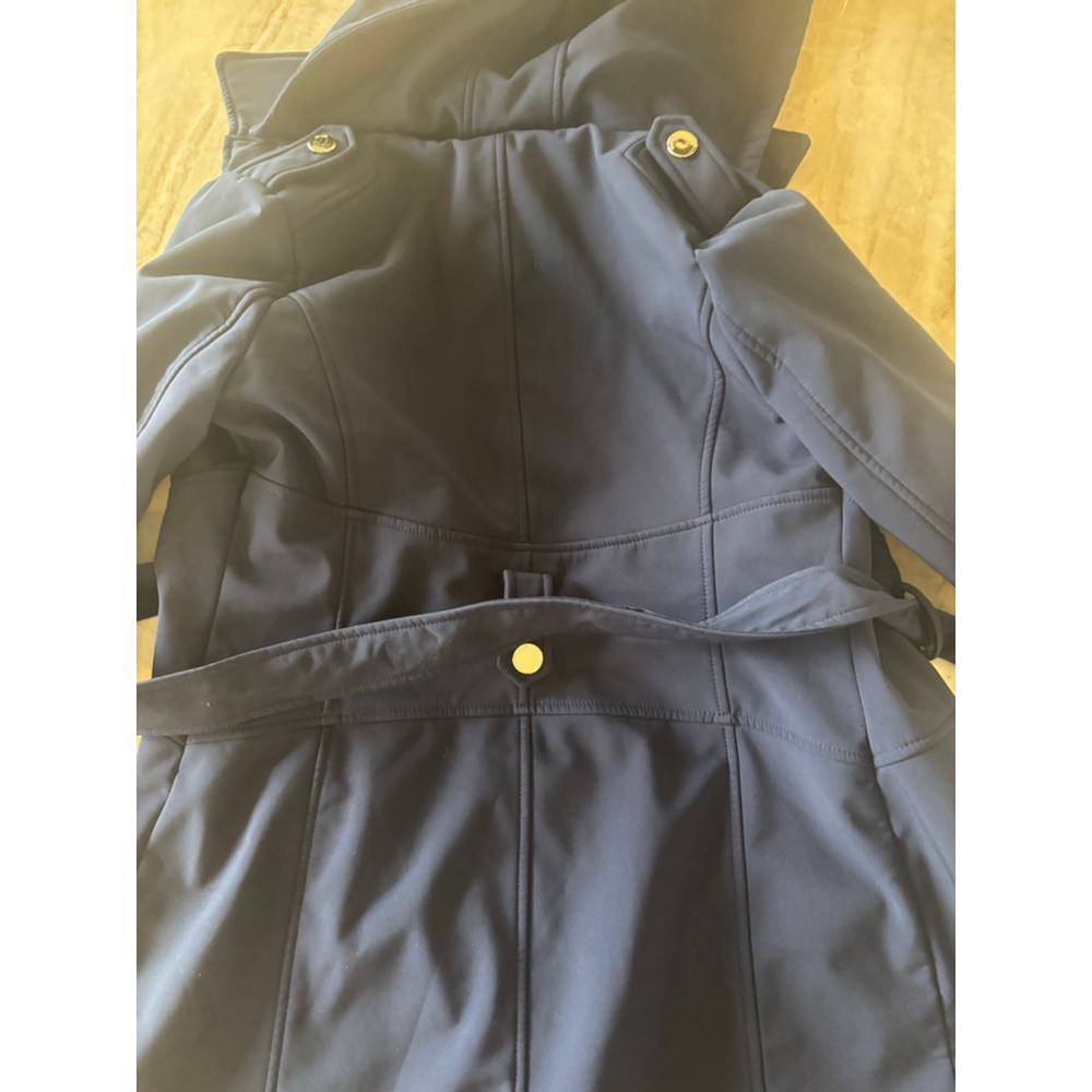Women's GUESS Navy Trench Coat with Gold Buttons M - Picture 10 of 10